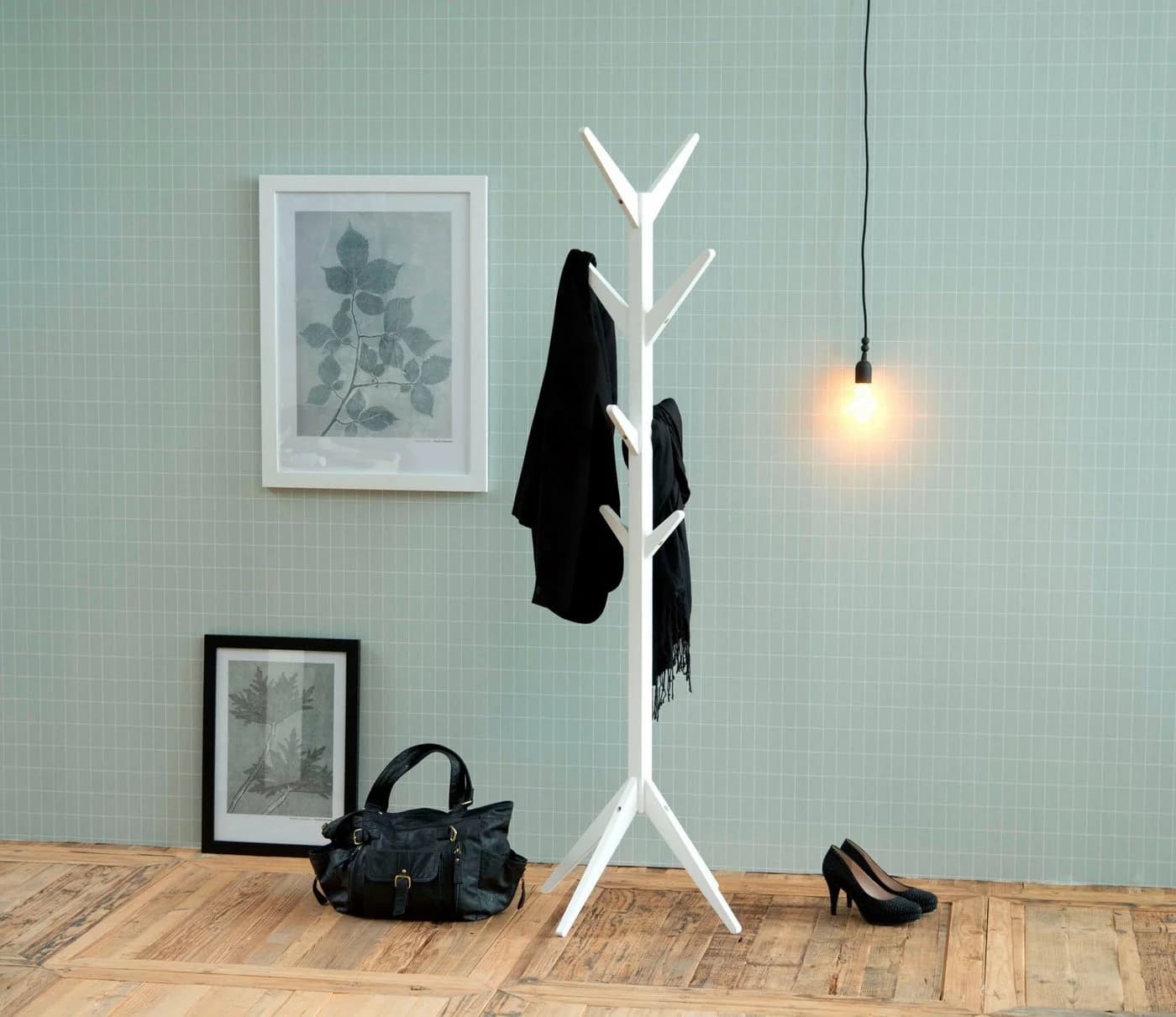 ACTONA GROUP Kleiderständer Ascot Weiß MDF 8 Haken - Bild 2