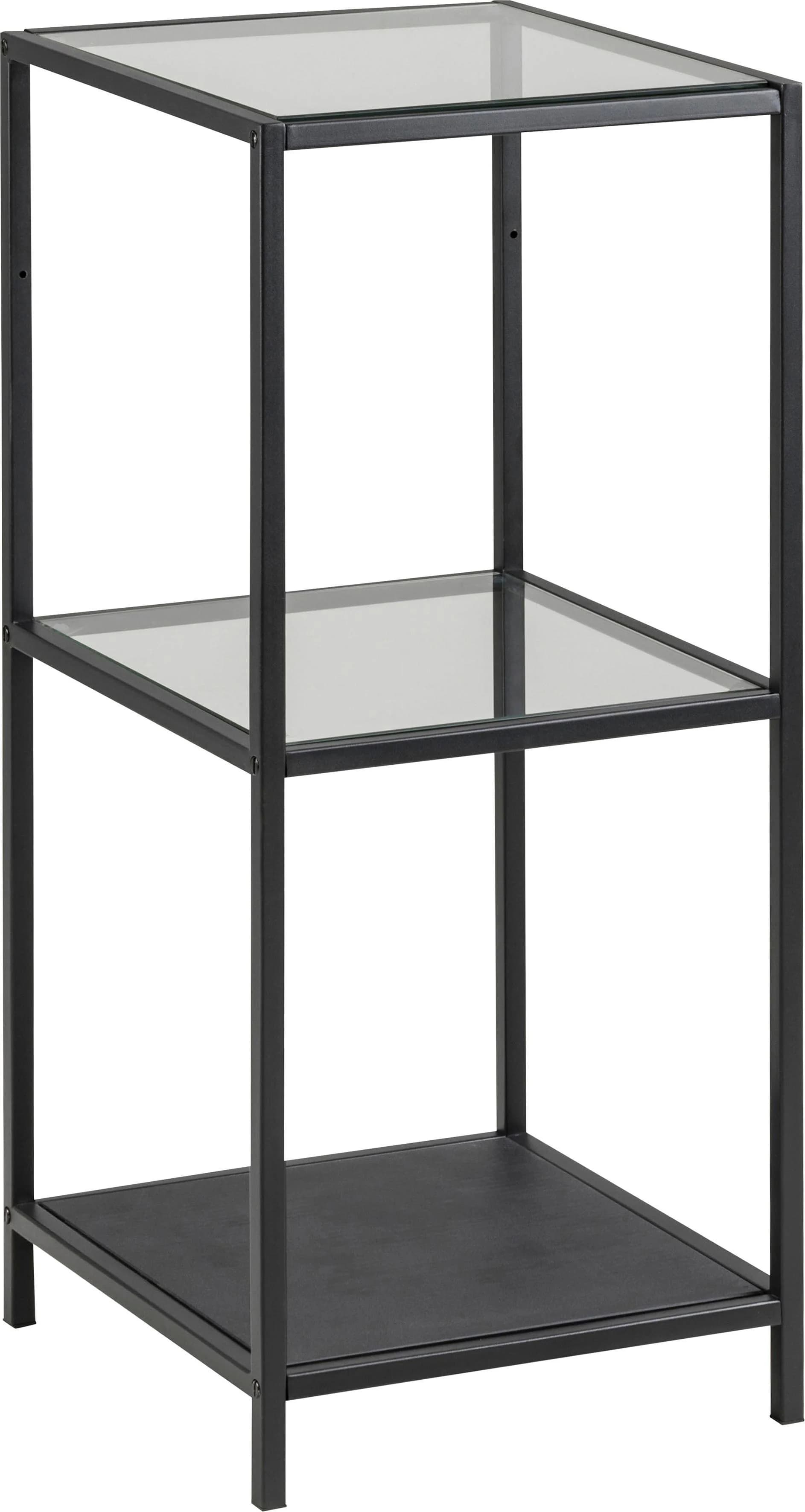 ACTONA GROUP Standregal Stoke Schwarz Metall mit Glasböden