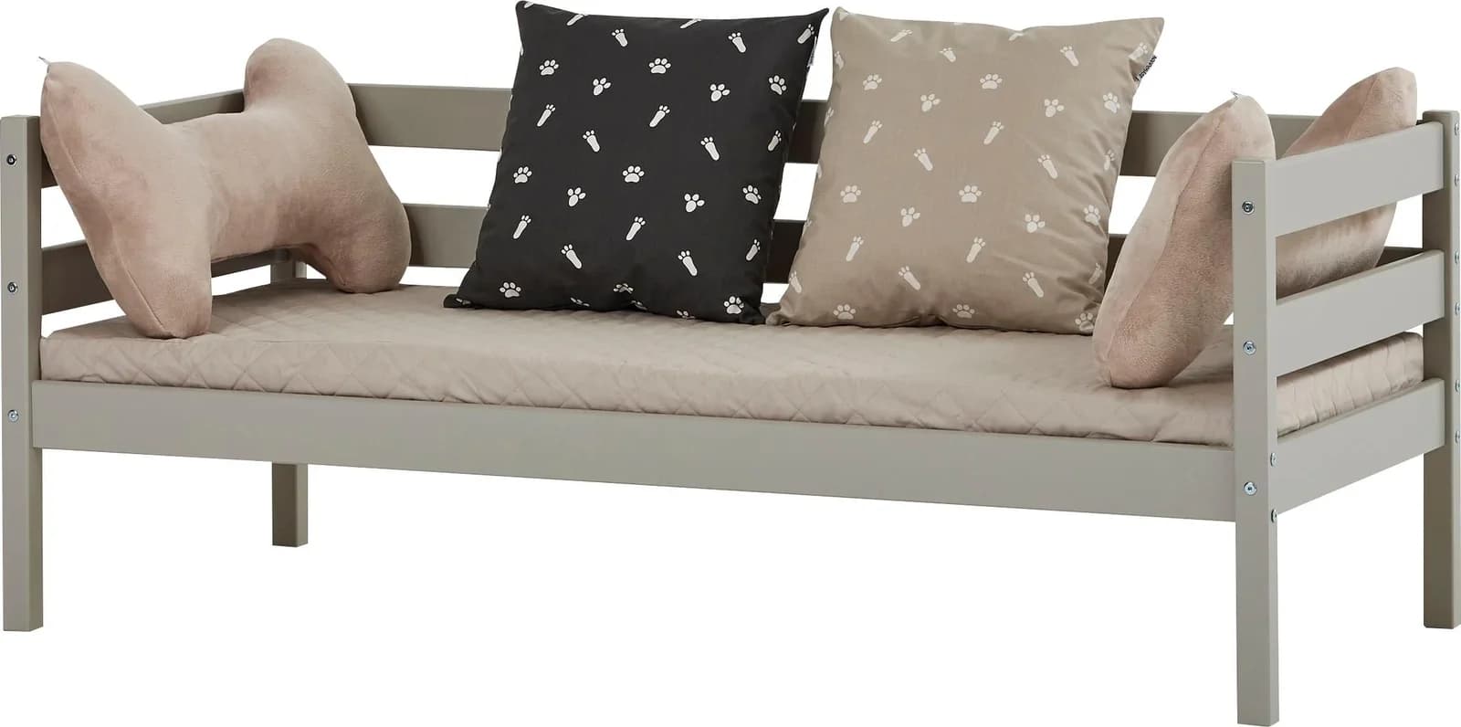 Hoppekids ECO Comfort Kinderbett Kiefer Massivholz Grau