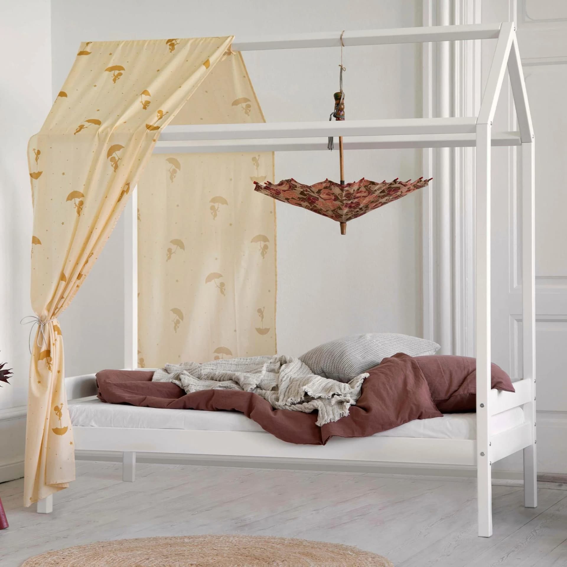 HOPPEKIDS ECO Comfort Kinderbett Weiß mit Dach