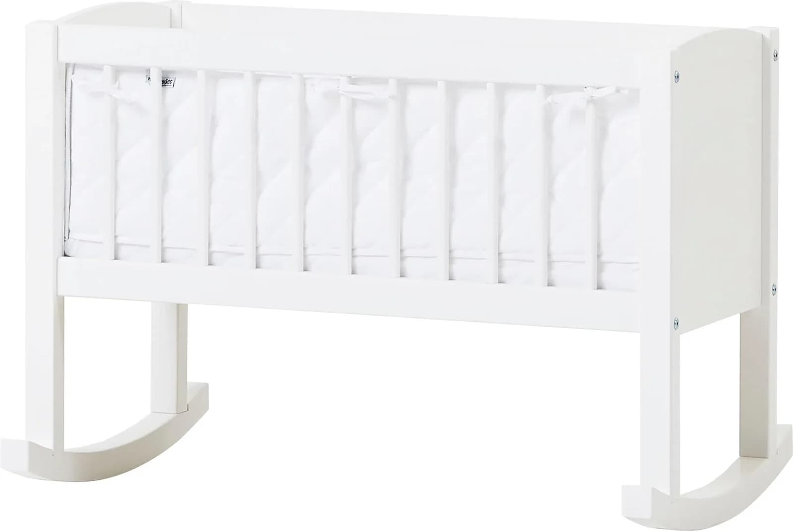 Hoppekids Stubenbett Weiß mit Schaummatratze und Nest