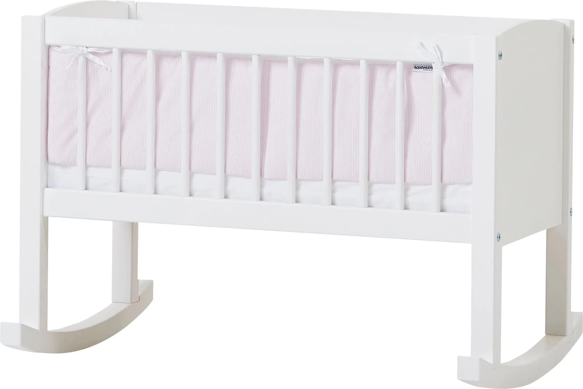 Hoppekids Stubenbett Rosa Weiß mit Matratze Umbaubar