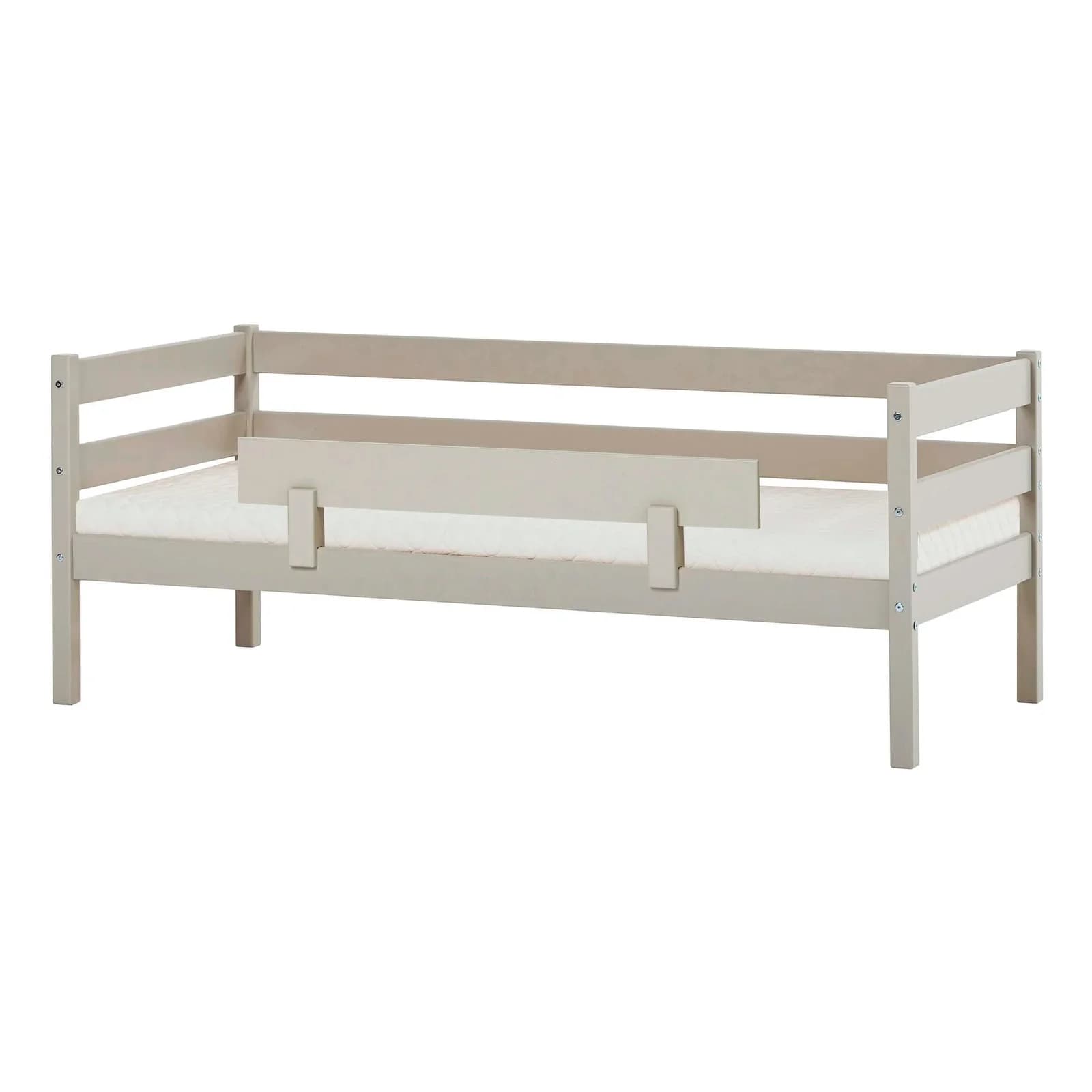 Hoppekids ECO Comfort Kinderbett Grau Massivholz mit Matratze