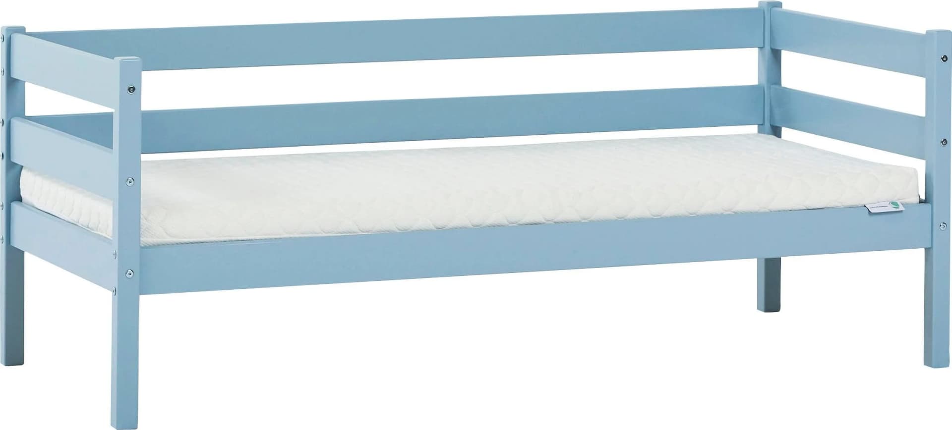 Hoppekids ECO Comfort Kinderbett Kiefer Massivholz Blau Inkl. Matratze