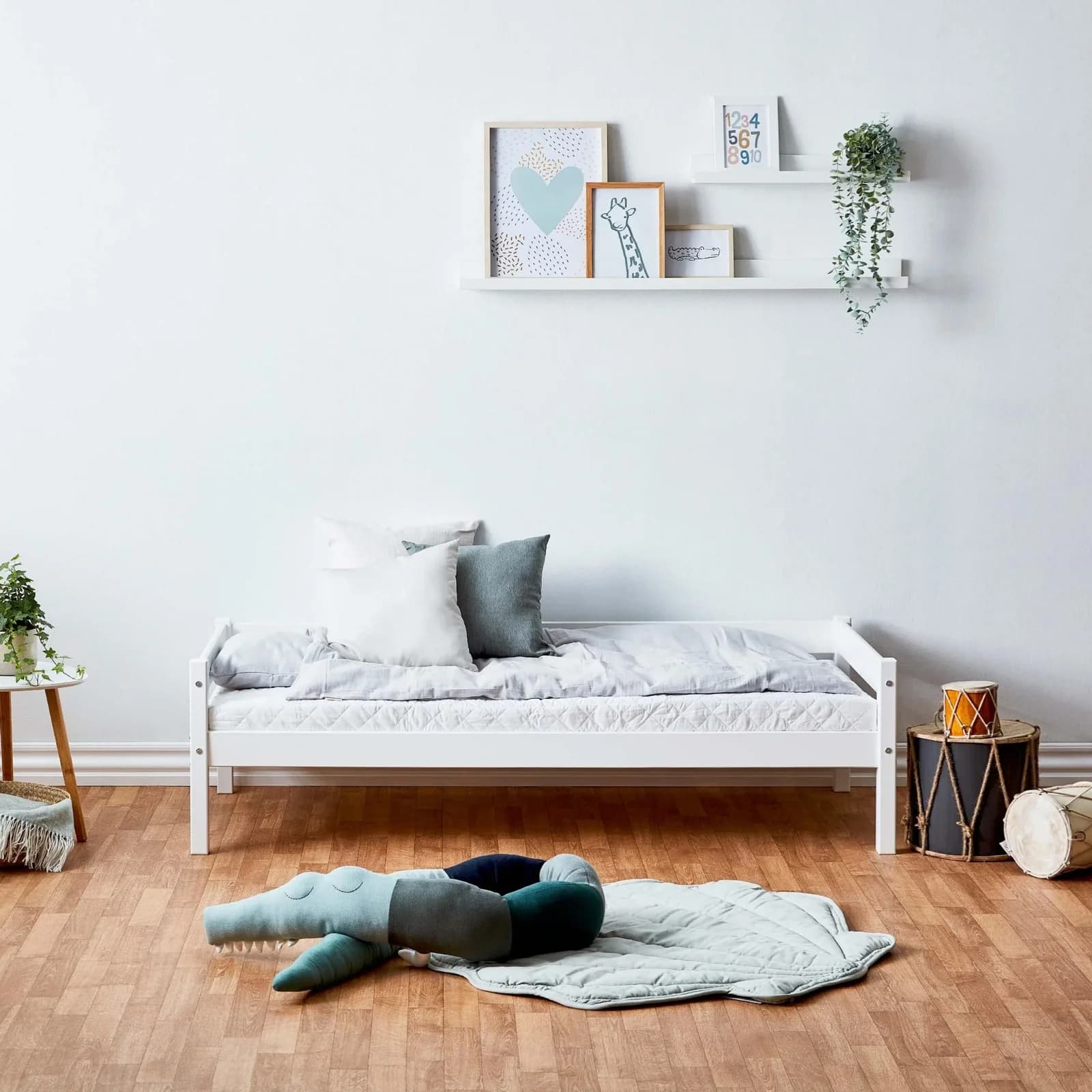 HOME AFFAIRE Kinderbett ECO One Weiß Massivholz