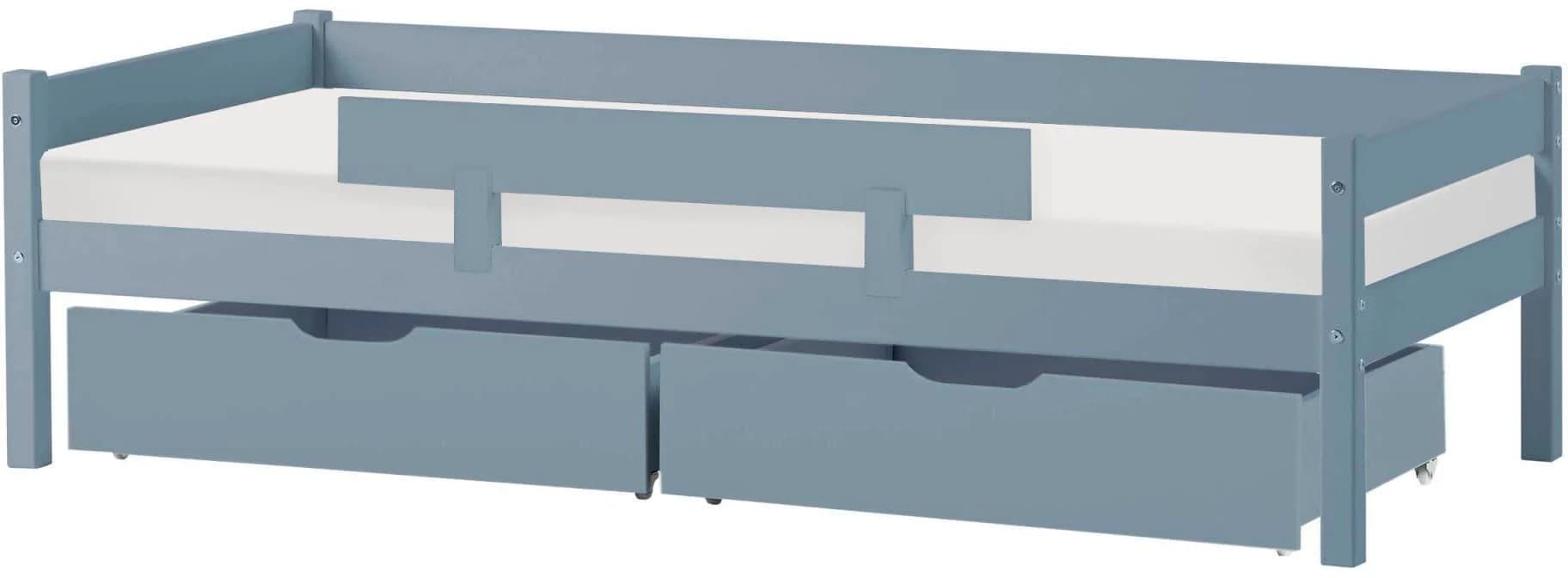 HOME AFFAIRE ECO One Jugendbett Grau mit Schubkästen und Matratze