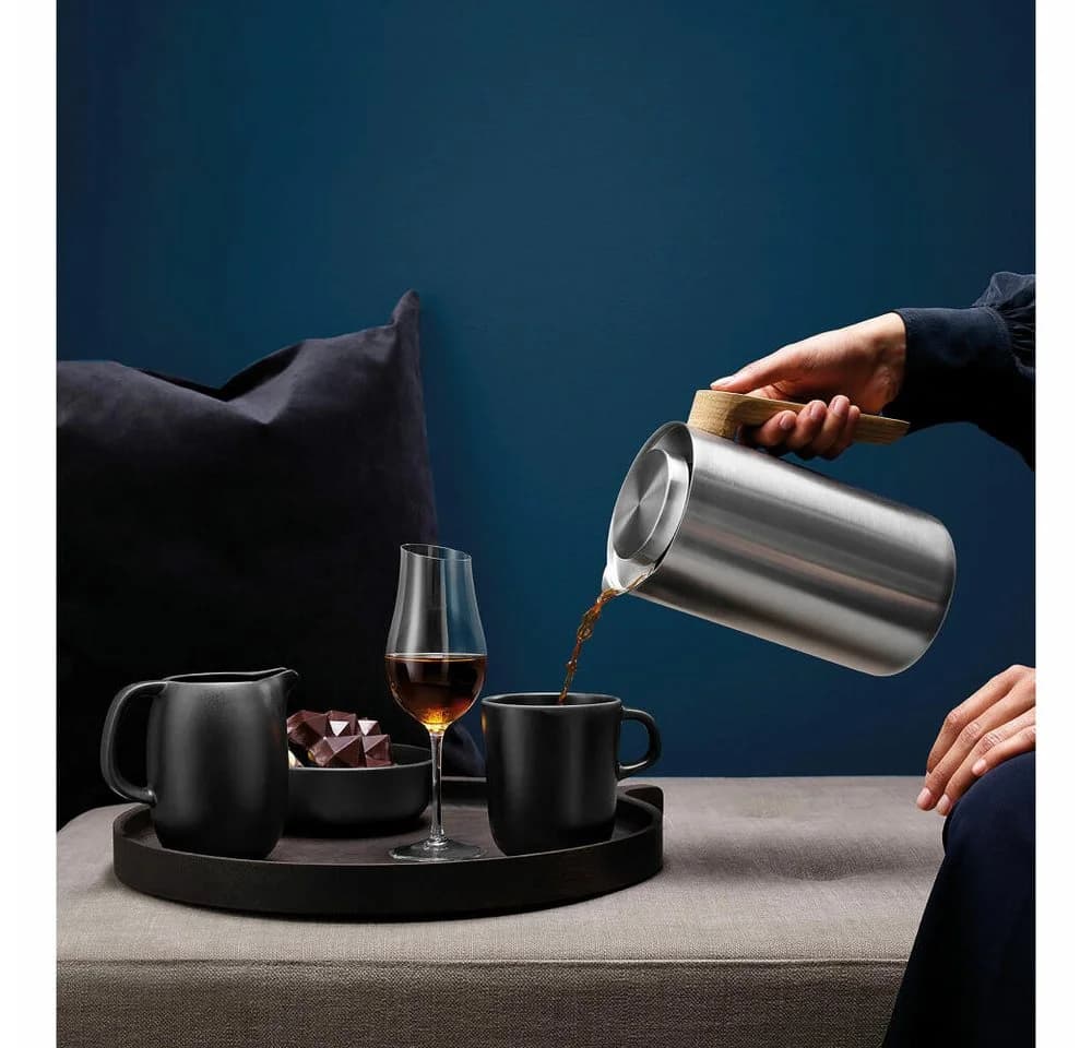 Eva Solo Isolierkanne Nordic kitchen Edelstahl Eiche Silber 1 L - Bild 4