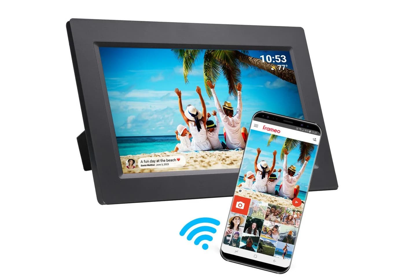Denver PFF-1015 Digitaler Bilderrahmen Schwarz 10,1 Zoll WLAN - Bild 2