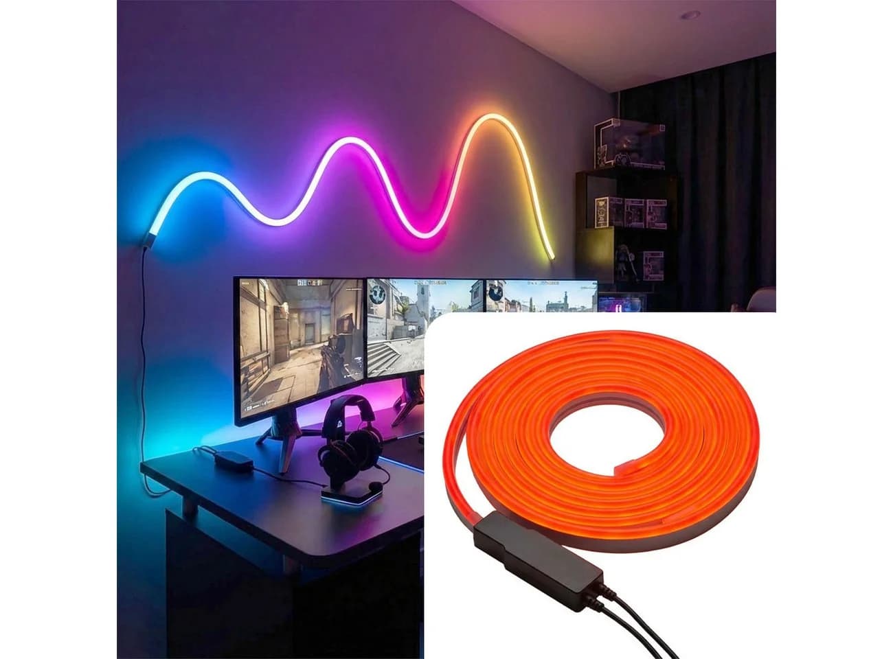 Denver LED-Streifen RGB 5m dimmbar Smart Home Alexa Google Home - Bild 2