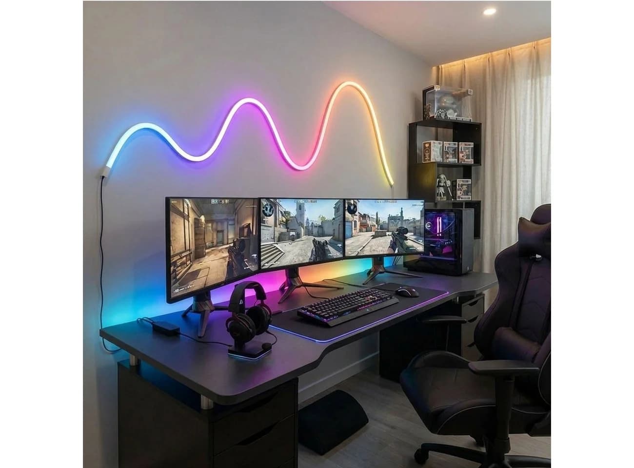 Denver LED-Streifen RGB 5m dimmbar Smart Home Alexa Google Home - Bild 3