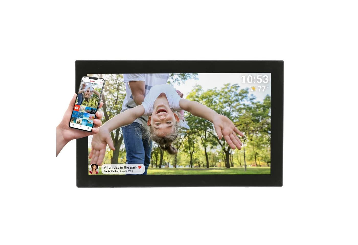 Denver Digitaler Bilderrahmen 21,5 Zoll WLAN Full HD Schwarz - Bild 2