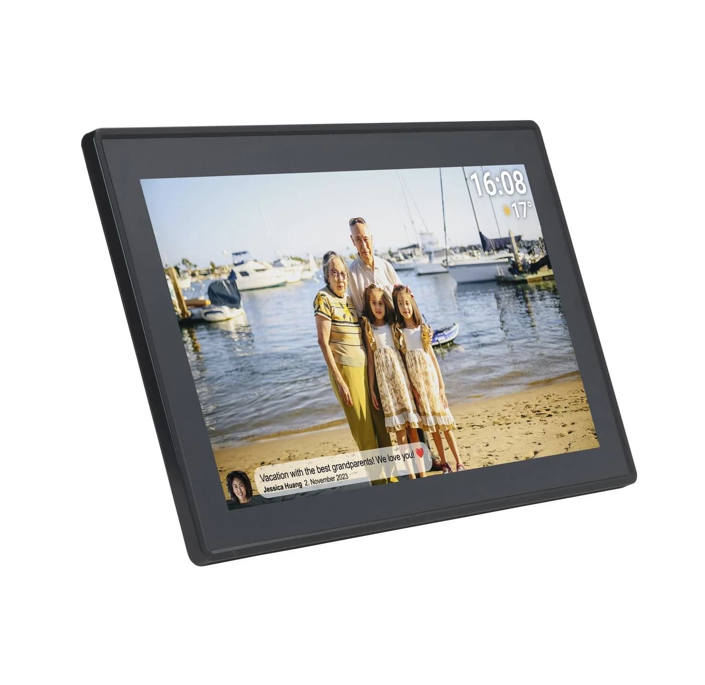 Denver PFF-1515B Digitaler Bilderrahmen 15.6 Zoll WLAN Schwarz