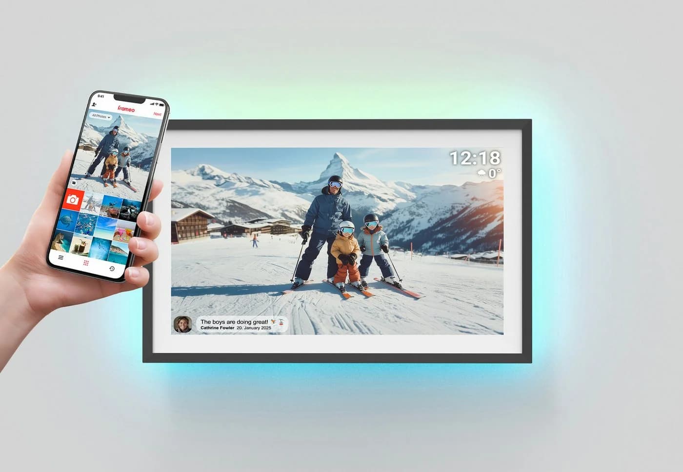 Denver Digitaler Bilderrahmen 10,1" WLAN Frameo Weiß - Bild 2