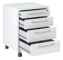 Tvilum Rollcontainer PRIMA Weiß 4 Schubladen abschließbar Bild 1