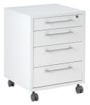 Tvilum Rollcontainer PRIMA Weiß 4 Schubladen abschließbar Bild 2