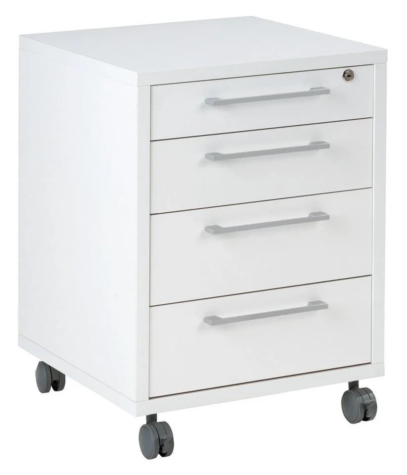 Tvilum Rollcontainer PRIMA Weiß 4 Schubladen abschließbar - Bild 2
