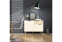 Sideboard ANDAS Oslo Weiß Eiche Struktur 2 Türen 1 Schublade Bild 2