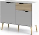 Sideboard ANDAS Oslo Weiß Eiche Struktur 2 Türen 1 Schublade Bild 3