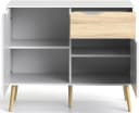 Sideboard ANDAS Oslo Weiß Eiche Struktur 2 Türen 1 Schublade Bild 4
