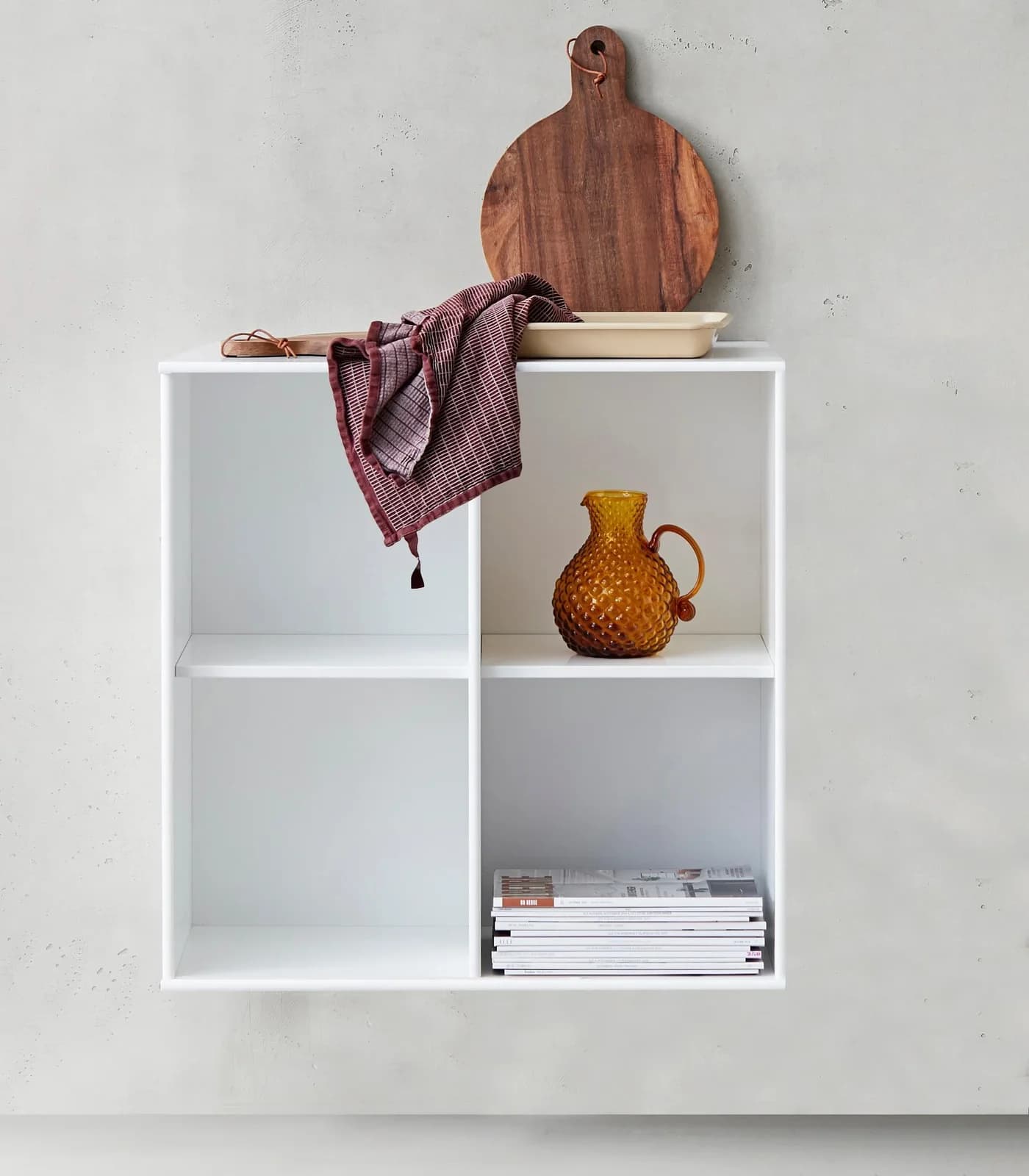 Mistral Kubus Bücherregal Weiß Wandmontage Freistehend Holzwerkstoff