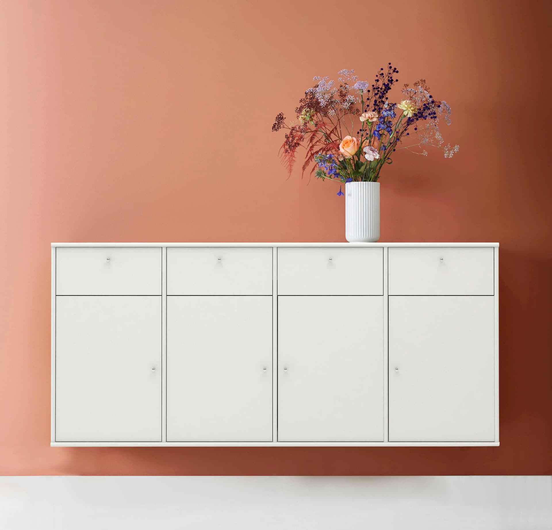 HAMMEL FURNITURE Mistral Sideboard Weiß Wandmontage Soft-Close