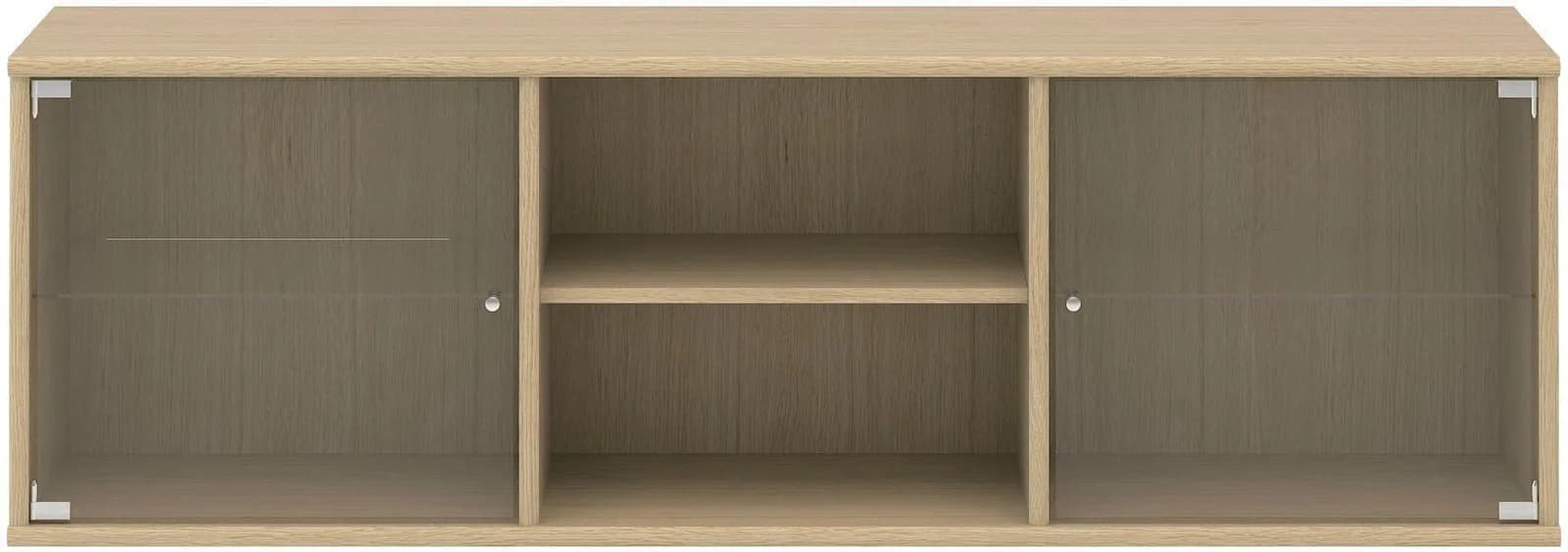 HAMMEL FURNITURE Lowboard Mistral Weiß 2 Glastüren