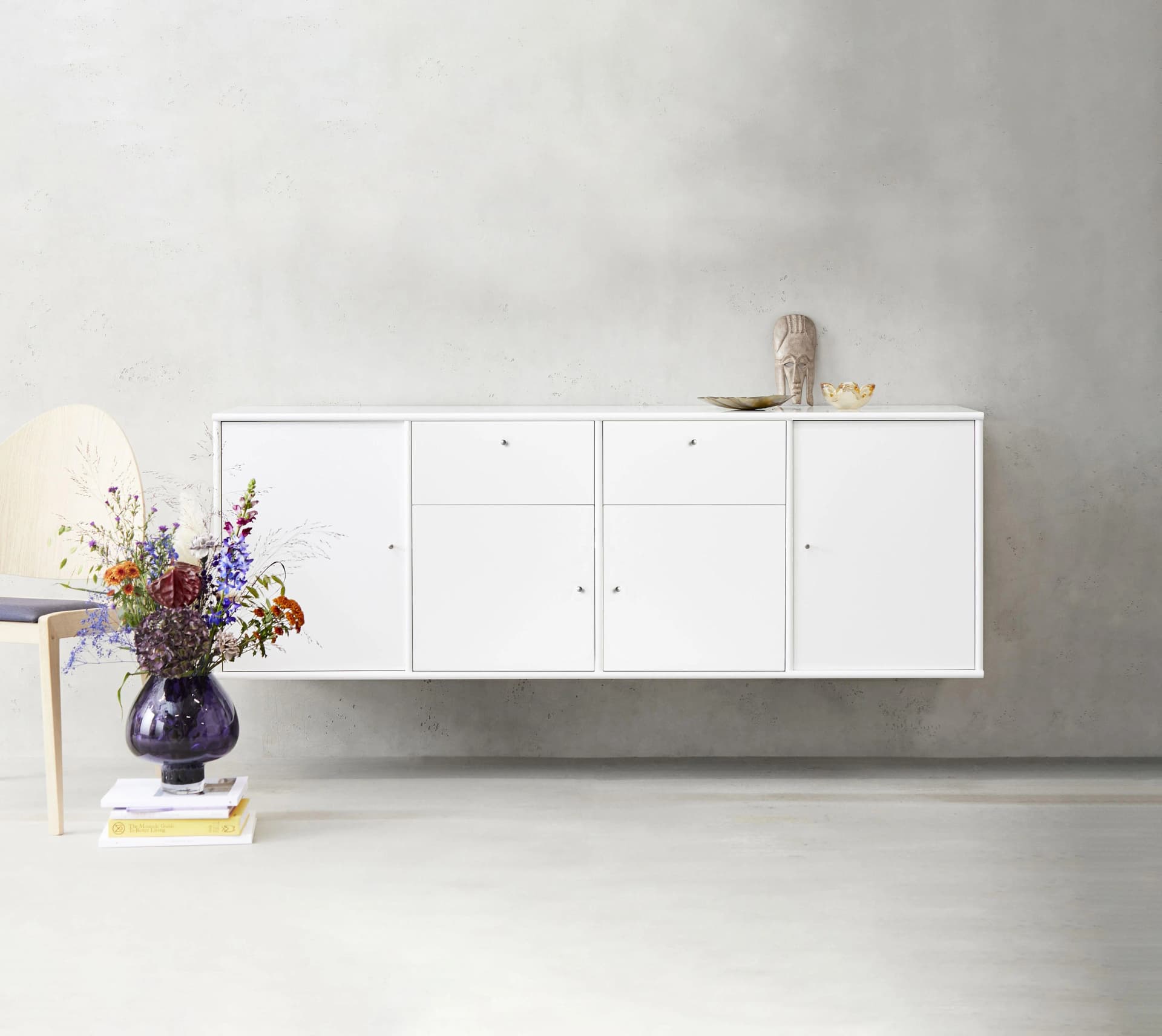 HAMMEL FURNITURE Mistral Sideboard Weiß Wandmontage Soft-Close