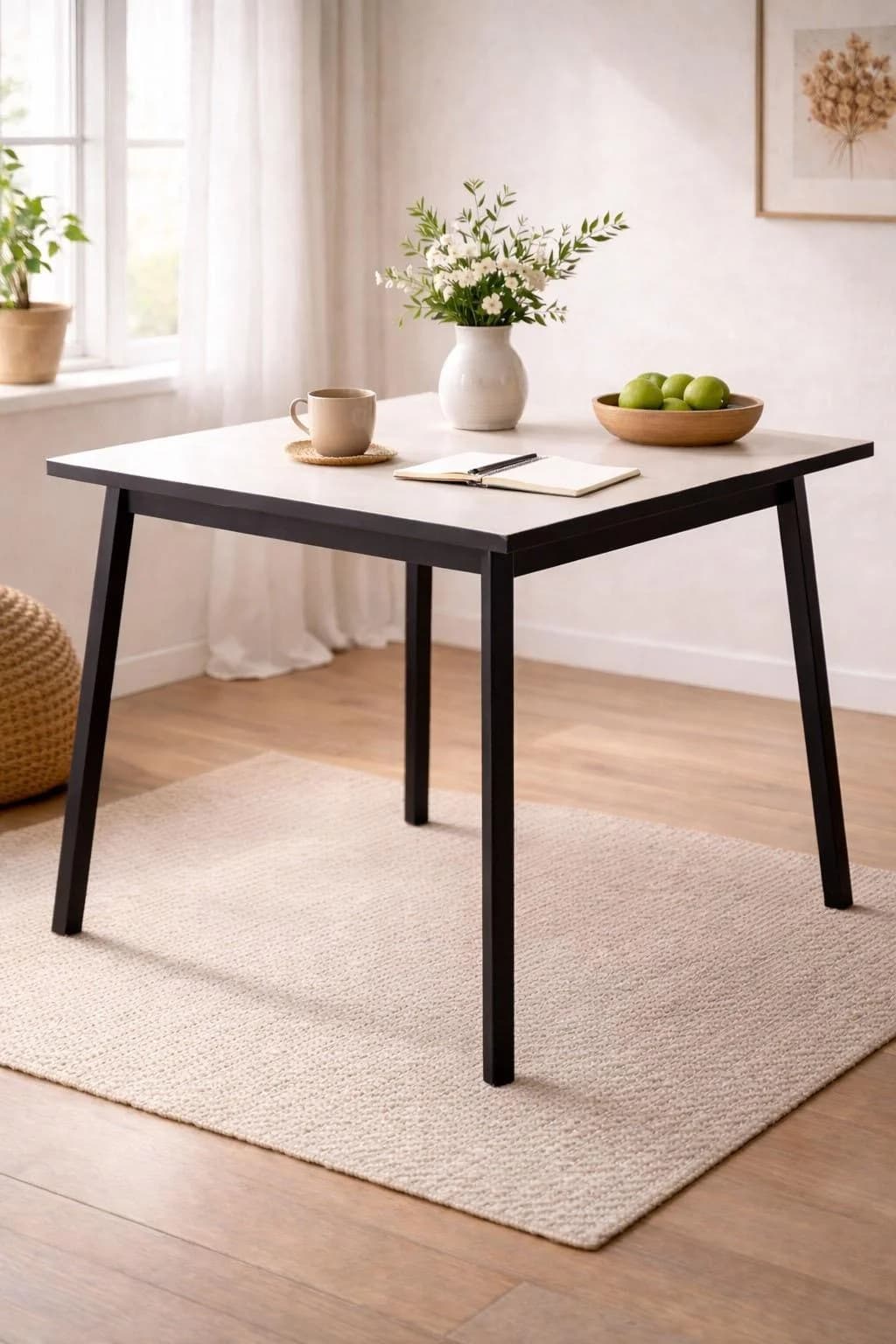Hammel Furniture Esstisch Basic Single Schwarz/Weiß Ausziehbar