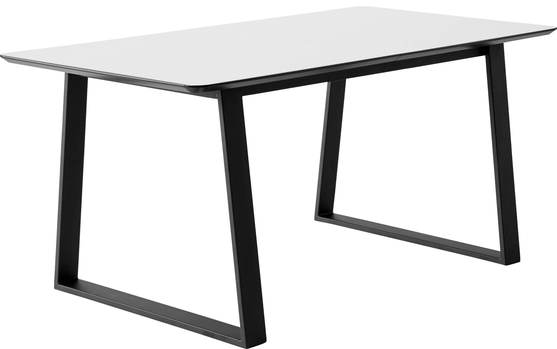 HAMMEL FURNITURE Meza Esstisch Weiß Schwarz mit Auszugsfunktion