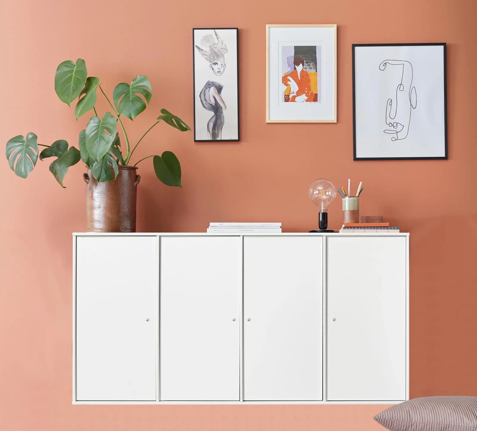 HAMMEL FURNITURE Mistral Kubus Sideboard Weiß 4 Türen