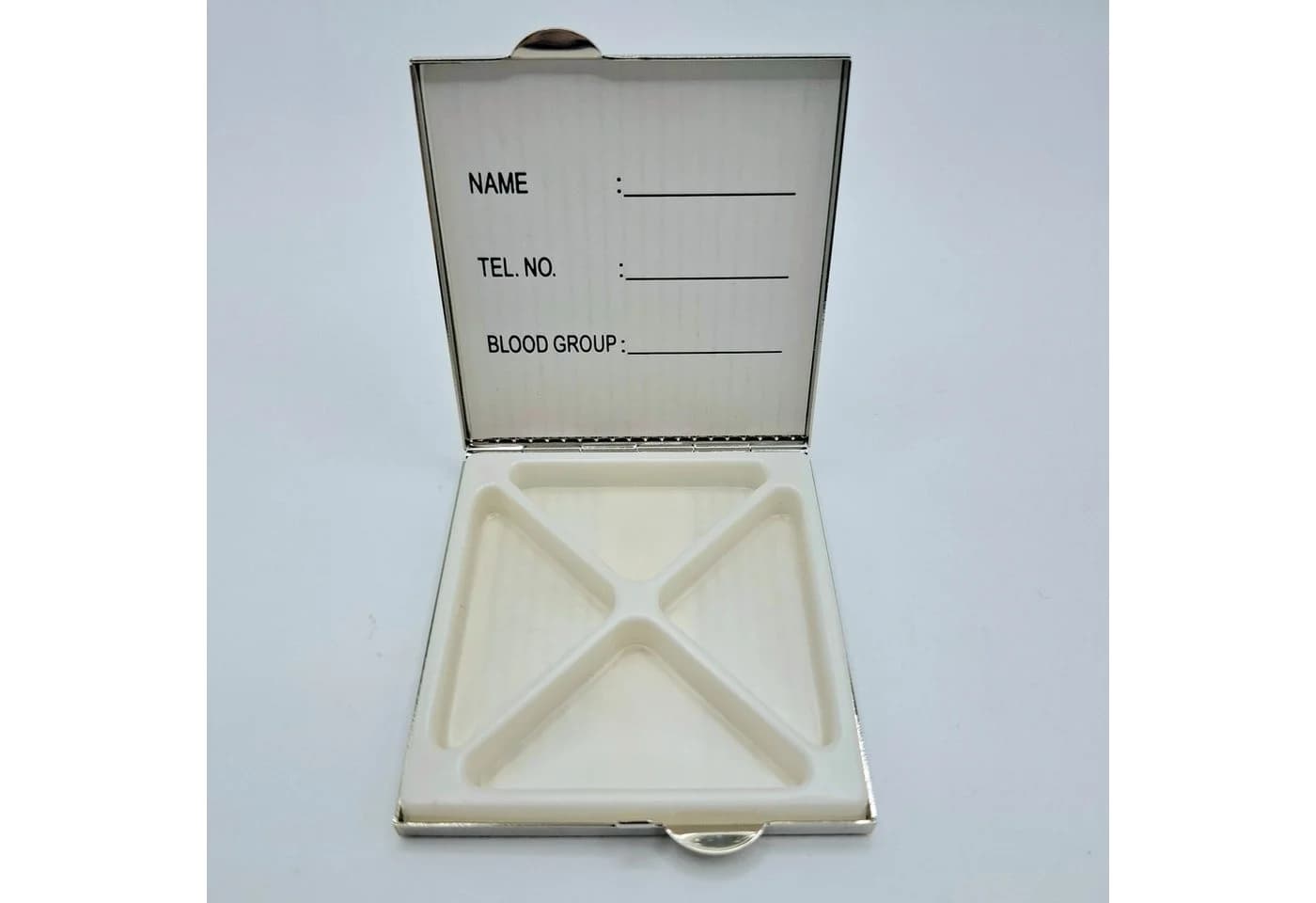 meytrade Pillendose Box mit 4 Fächern Metall - Bild 3