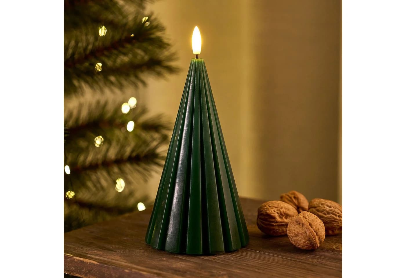 Sirius Home A/S LED-Kerze Weihnachtsbaum Laura Echtwachs Fernbedienbar