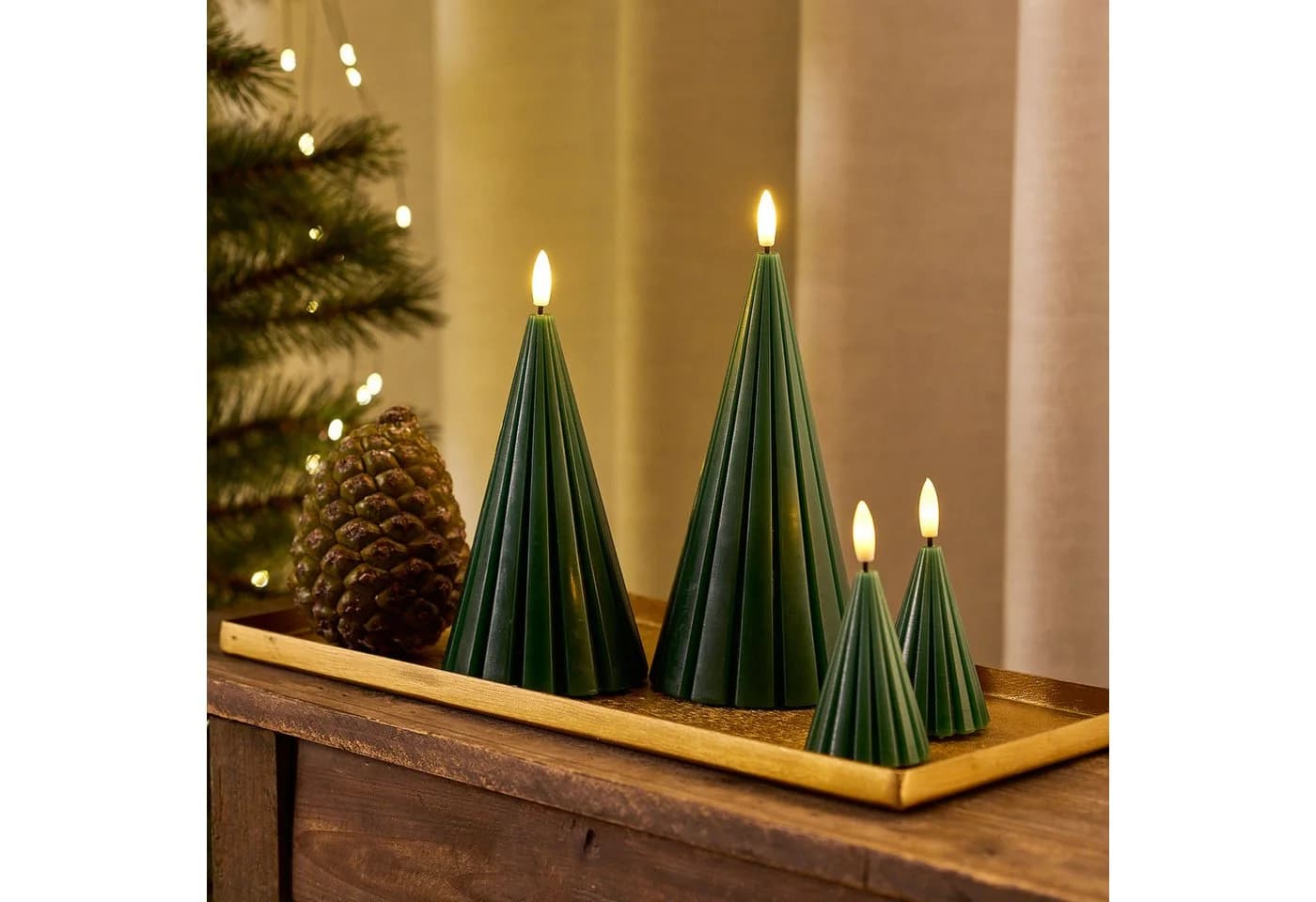 Sirius Home A/S LED-Kerze Weihnachtsbaum Laura Echtwachs Fernbedienbar - Bild 3