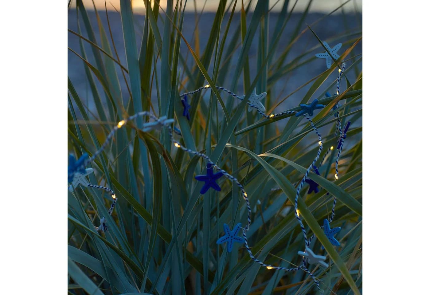 LED-Lichterkette Selma Starfish Blau 20-flg. Batteriebetrieb