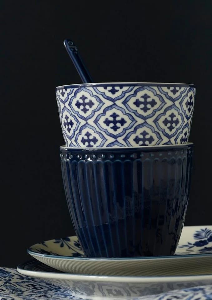 Greengate Müslischale Alice Dunkelblau 14 cm Steinzeug