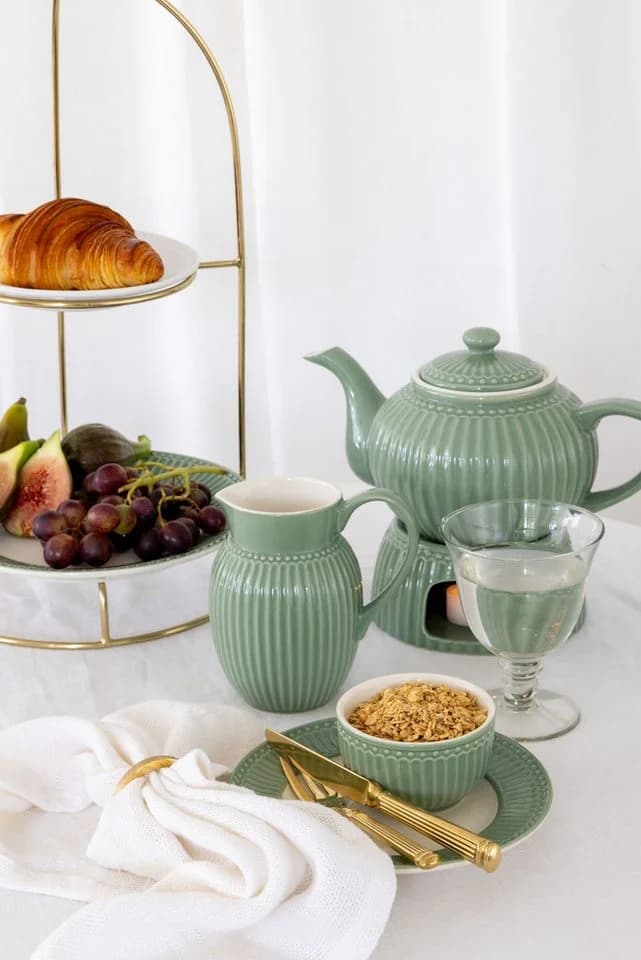 Greengate Alice Kanne 1L dusty green Keramik - Bild 5