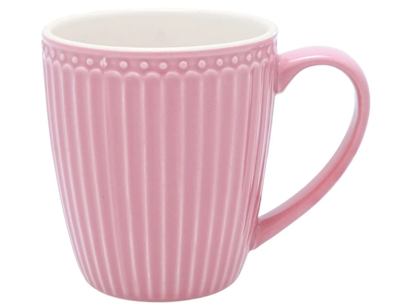 Greengate Becher Alice mit Henkel dusty rose 0,4 l Steingut - Bild 2
