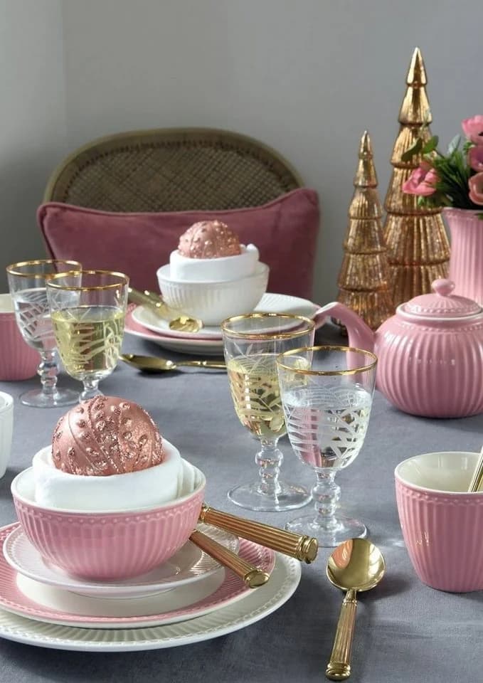 Greengate Becher Alice mit Henkel dusty rose 0,4 l Steingut - Bild 3