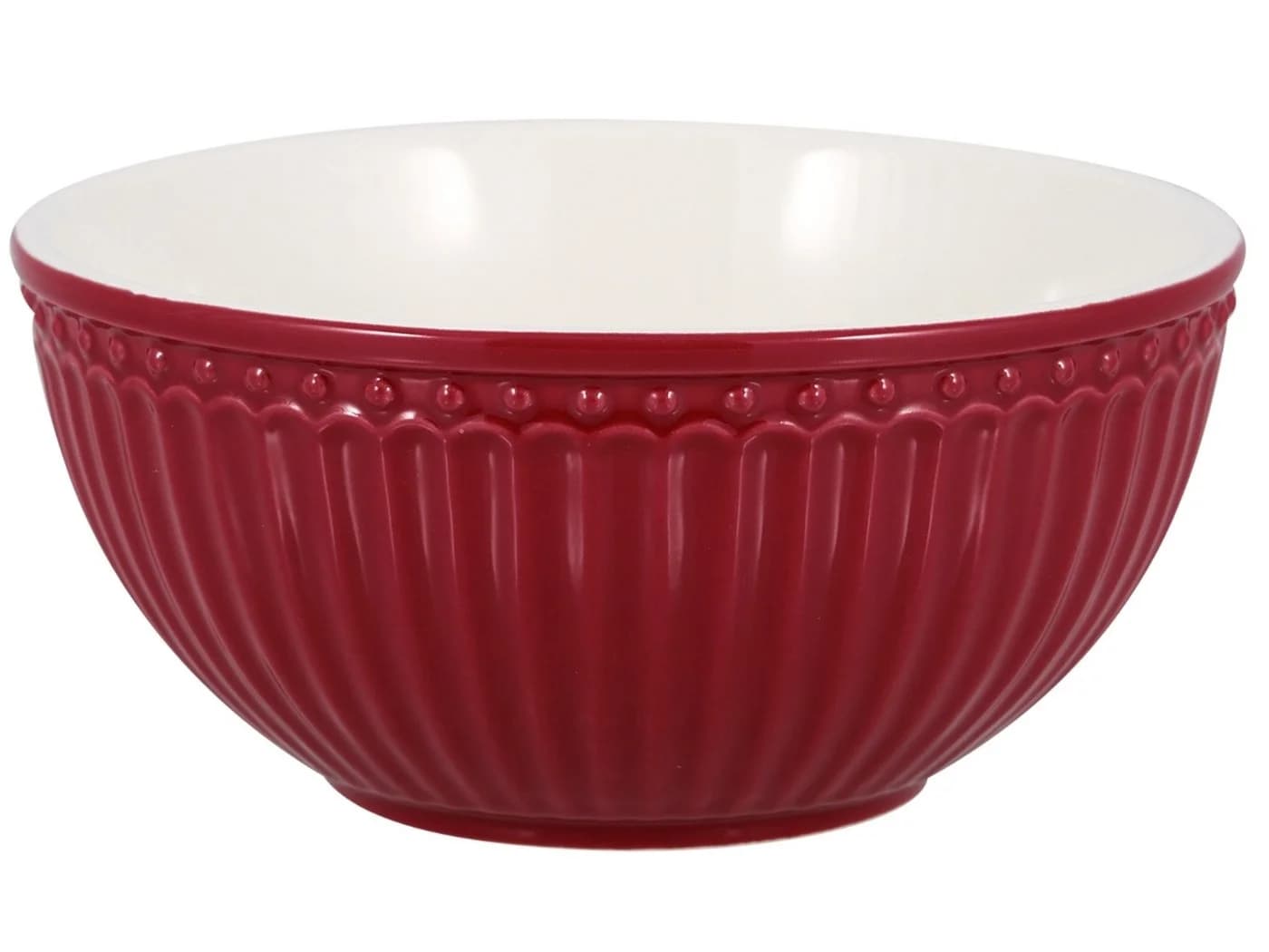 Greengate Müslischale Alice Claret Red 14 cm Steinzeug - Bild 2