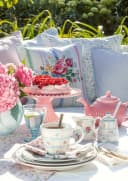 Greengate Serviettenring Elina Weiß Holz Floral Bild 1