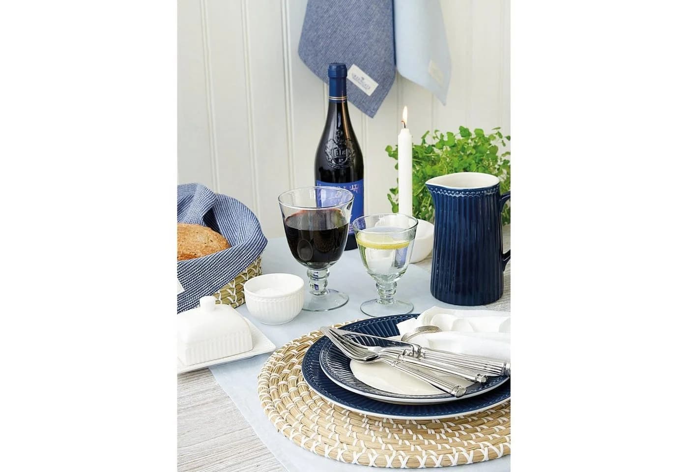 Greengate Platzset Tischset Rund Seegras Natur 38cm - Bild 3