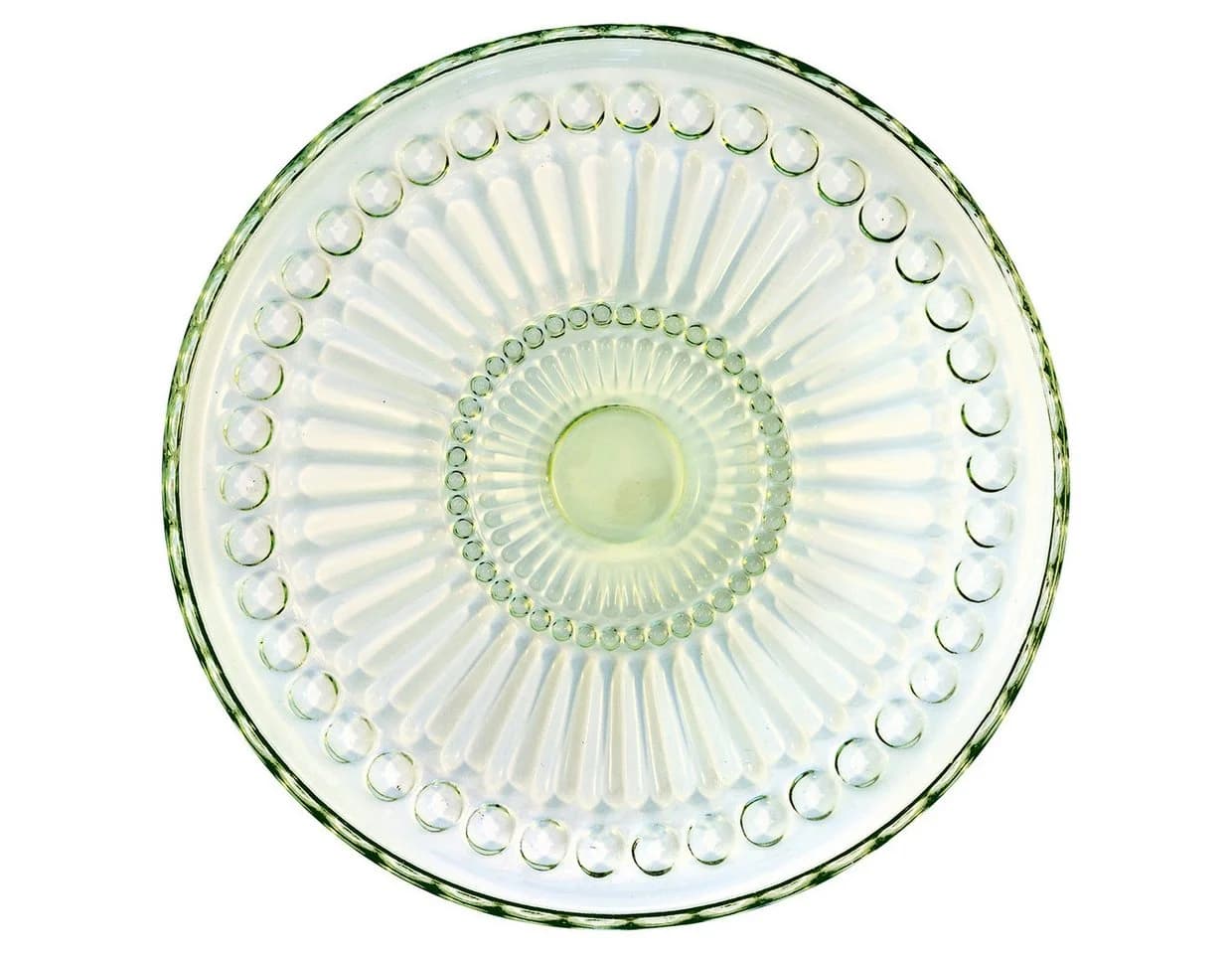 Greengate Glas-Teller Alice in Hellgrün 18,5 cm