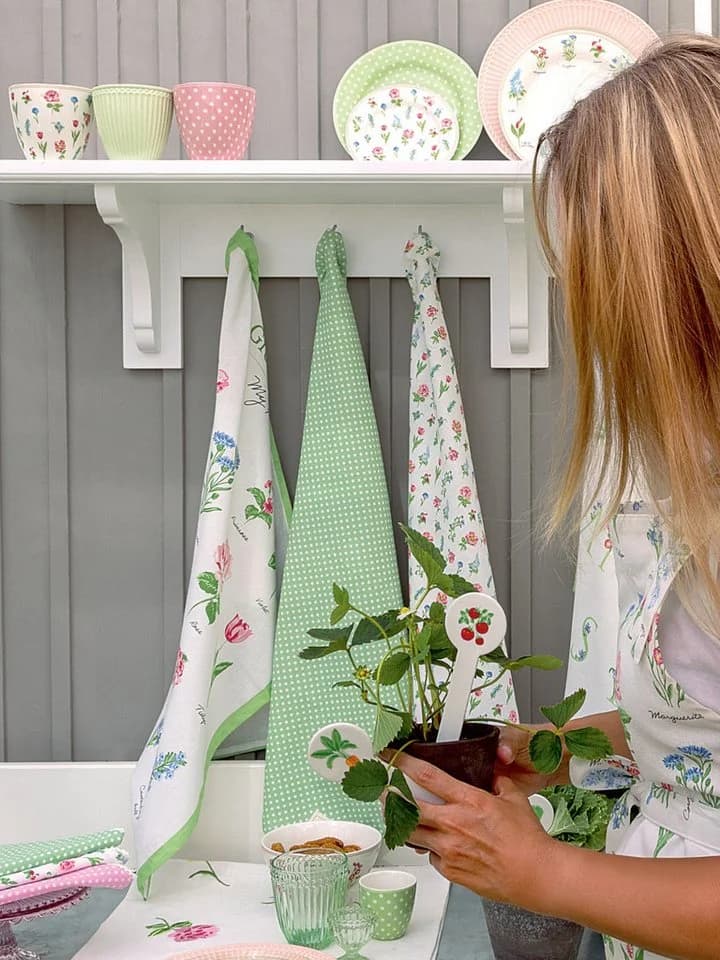 Greengate Fußmatte Agnes Weiß Floral Design - Bild 4