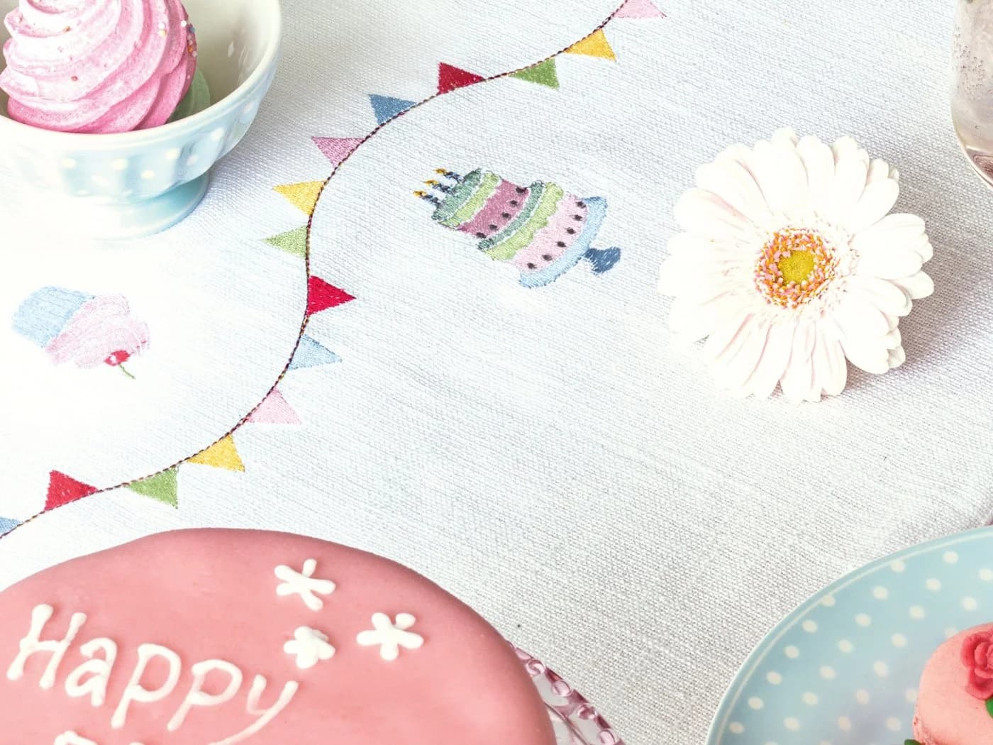 Greengate Geschirrtuch Dotty pale blue 70x50cm