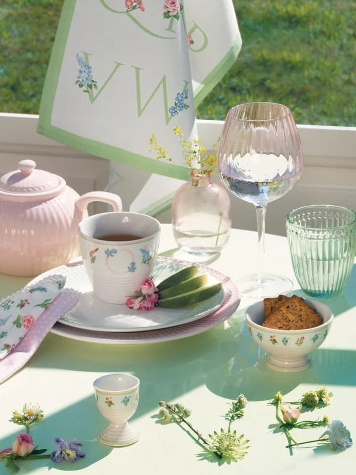 Greengate Geschirrtuch Estrid Weiß Floral - Bild 5