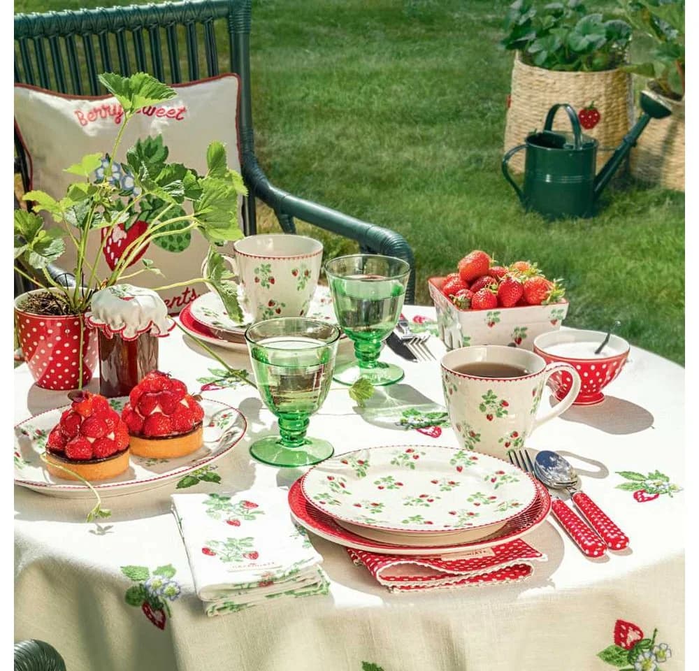 Greengate Geschirrtuch Berry White Baumwolle