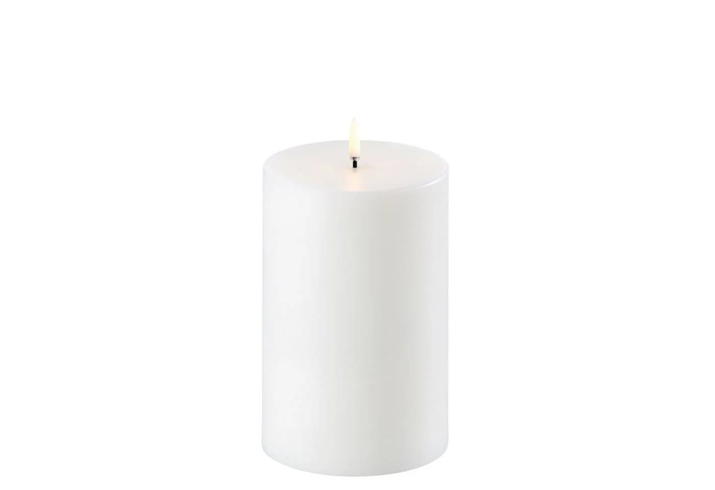 UYUNI Lighting LED-Echtwachs-Stumpenkerze Breit Nordic White - Bild 2
