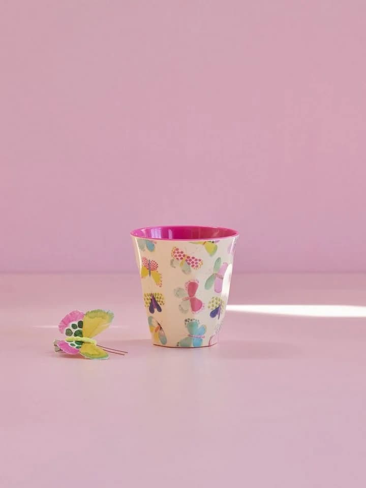 Rice Melaminbecher Schmetterling Medium BPA-frei