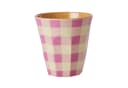 Rice Melamin Becher Medium Pink Beige Streifenmuster 250 ml Bild 2