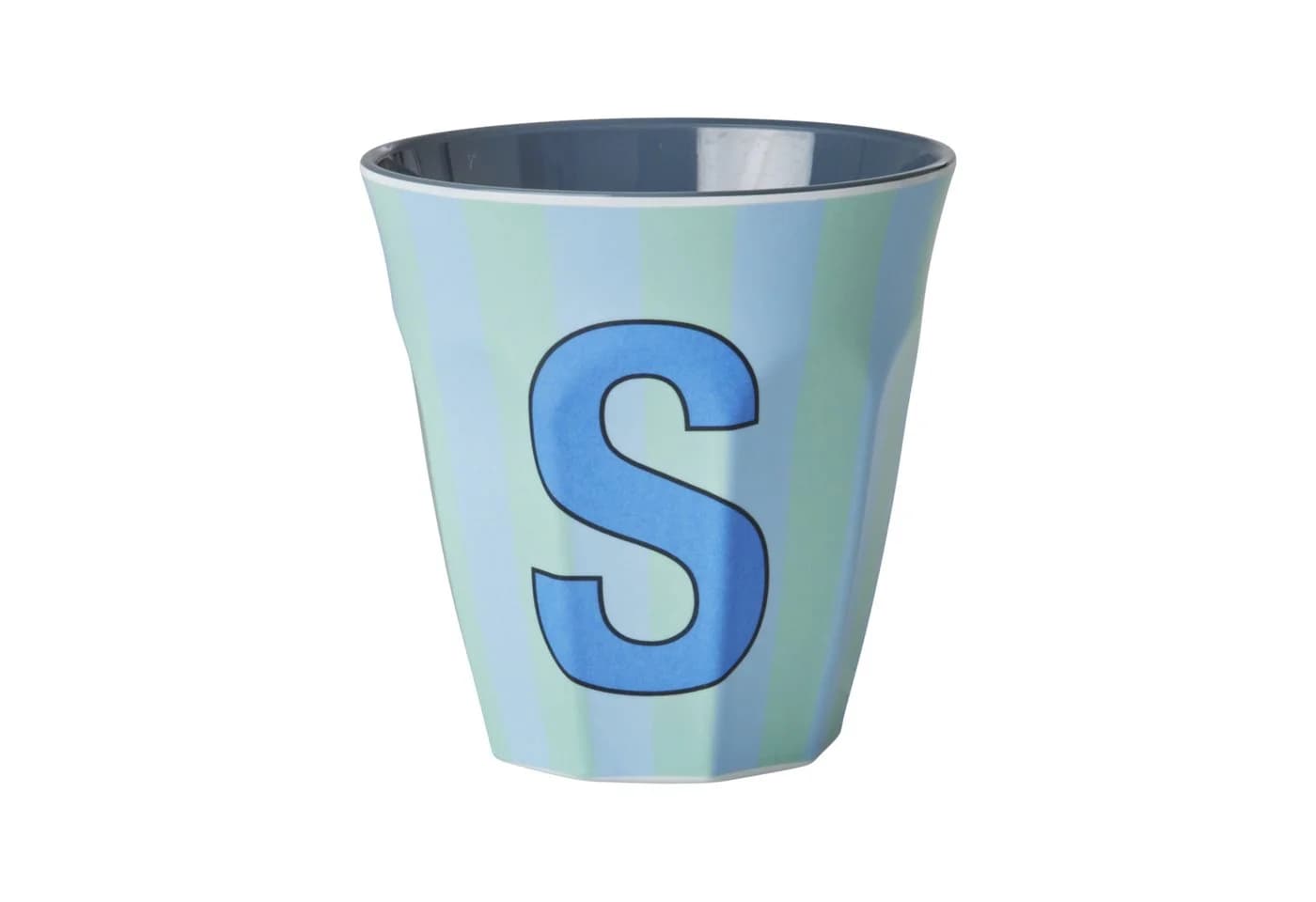 RICE Melamin Becher mit Buchstabe Grün-Blau 250 ml - Bild 2